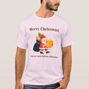 Merry Christmas wishes Printed Pale Pink Colour Fi T-Shirt