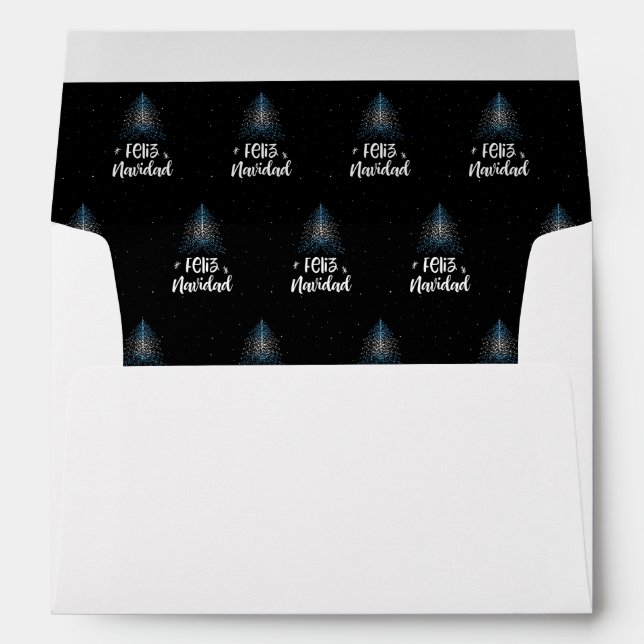 Merry Christmas with Argentina flag Envelope (Back (Bottom))