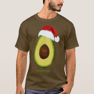 Merry Christmas with avocado Cute Christmas avocad T-Shirt
