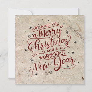 Merry Christmas with Bible Verse Holiday Card
