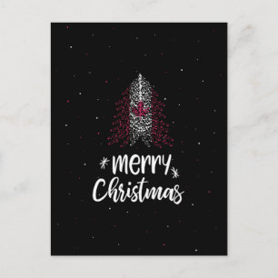Merry Christmas with Canada flag Holiday Postcard