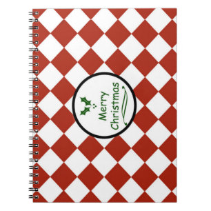 Merry Christmas with diamond pattern Notebook