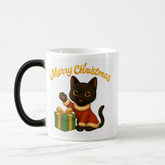 Merry Christmas with Emi the Black Cat Magic Mug