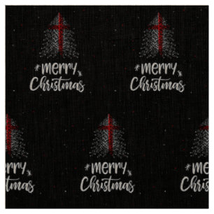 Merry Christmas with England flag Fabric