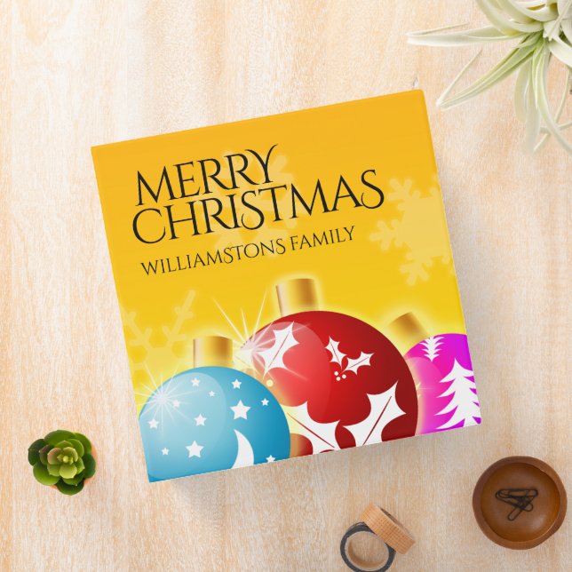 Merry Christmas with Festive Holiday Ornaments Binder (In Situ)