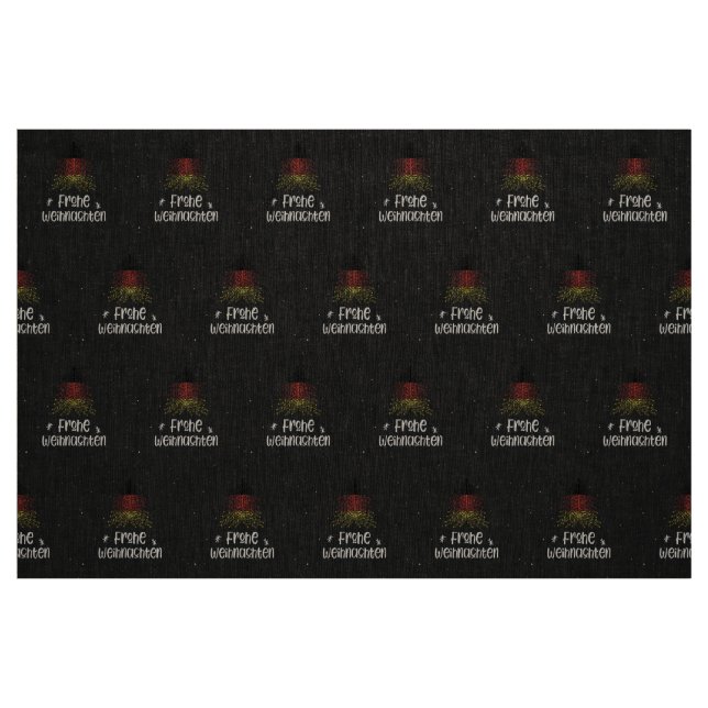 Merry Christmas with Germany flag Fabric (Fat Quarter)