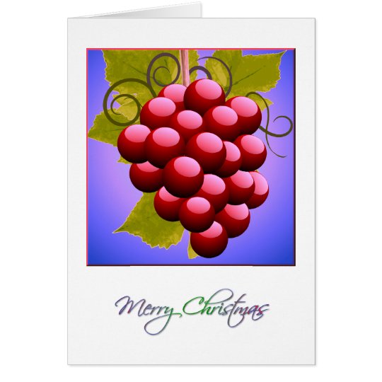 Merry Christmas with Grapes Card