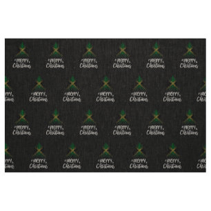 Merry Christmas with Jamaica flag Fabric