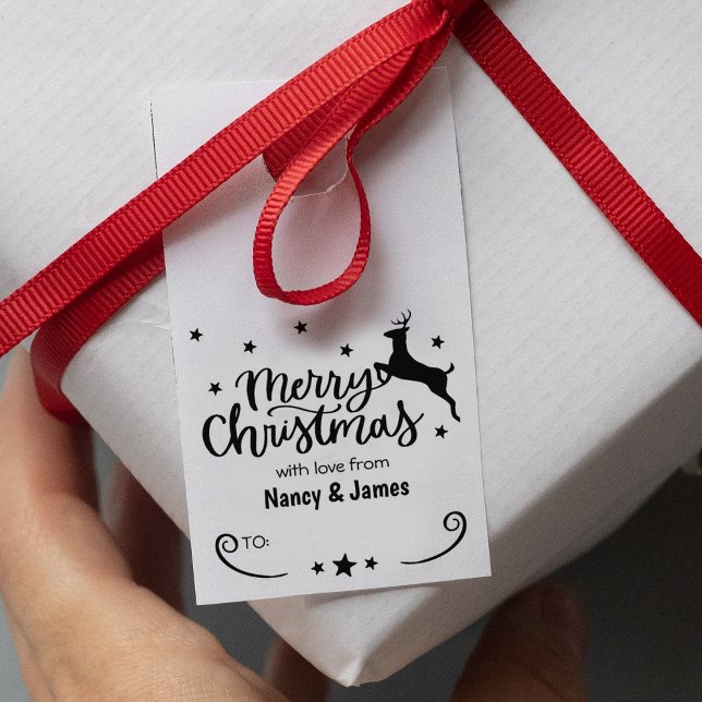 Merry Christmas with love from (custom) Couple,   Rubber Stamp (Creator Uploaded)