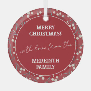 Merry Christmas with Love Personalise ornament