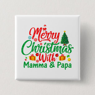 Merry Christmas with Mamma & Papa-42705 2 Inch Square Button