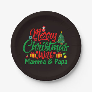 Merry Christmas with Mamma & Papa-42705 Paper Plate