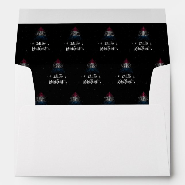 Merry Christmas with Nederland flag Envelope (Back (Bottom))