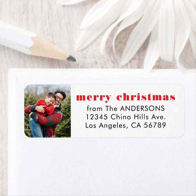 Merry Christmas with Photo Return Address (Insitu)