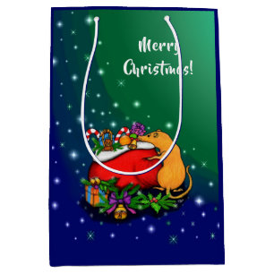 Merry Christmas with Rat Prince Medium Gift Bag