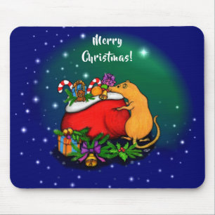 Merry Christmas with Rat Prince Mouse Pad