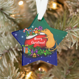 Merry Christmas with Rat Prince Ornament