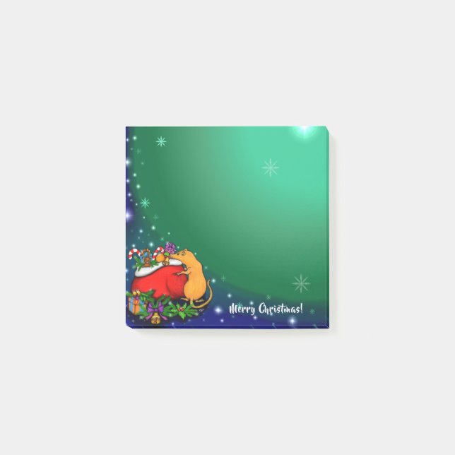 Merry Christmas with Rat Prince Post-it Notes (Front)