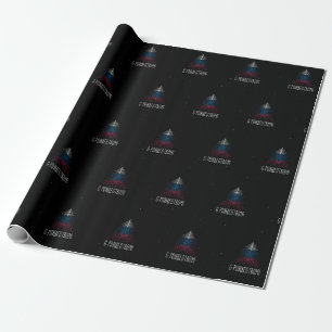Merry Christmas with Russia flag Wrapping Paper