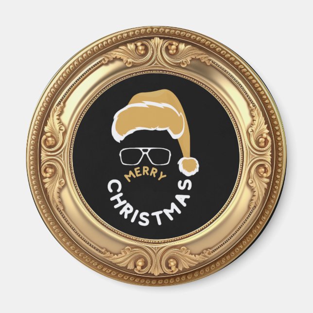 Merry Christmas With Santa Clause Magnet (Front)