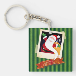 Merry Christmas with Santa! Keychain