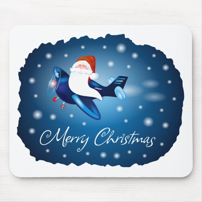 Merry Christmas with Santa Mouse Pad (Front)
