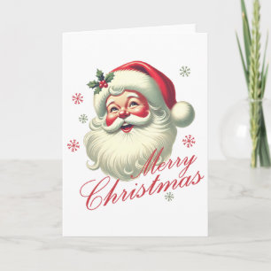 Merry Christmas with Santa - vintage christmas Card