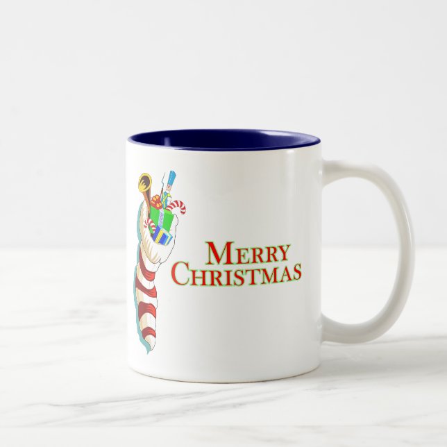 Merry Christmas With Stocking Mug (Right)