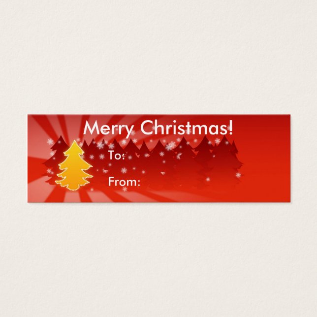 Merry Christmas With Trees Tag (Front)