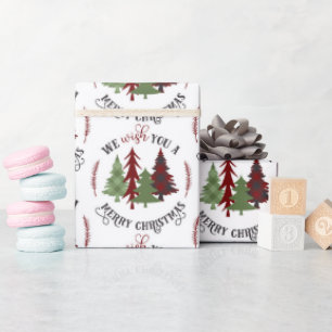 Merry Christmas with Trees Wrapping Paper