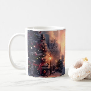 Merry Christmas with Winter Reindeer holiday gift Coffee Mug