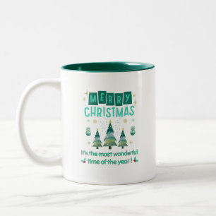 Merry Christmas - Wonderful Time of the Year Two-Tone Coffee Mug