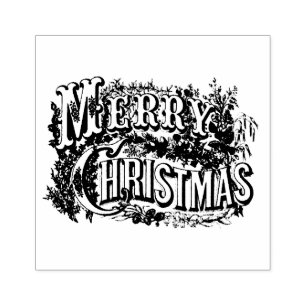 "MERRY CHRISTMAS" WOOD ART STAMP