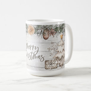 Merry Christmas Woodland Trees Coffee Mug