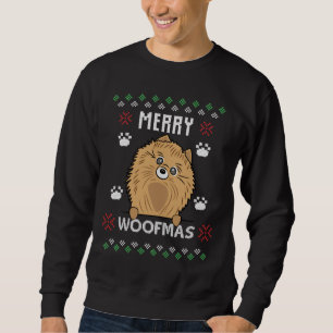 Merry Christmas Woofmas Pomeranian Dog Ugly Sweatshirt