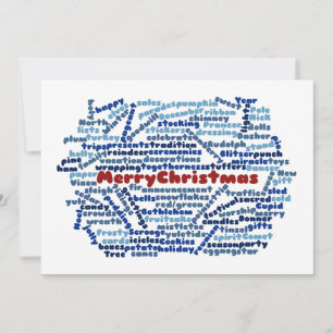 Merry Christmas - Word Cloud - Greetings Card