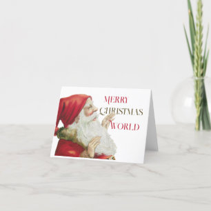 Merry Christmas World Thank You Card