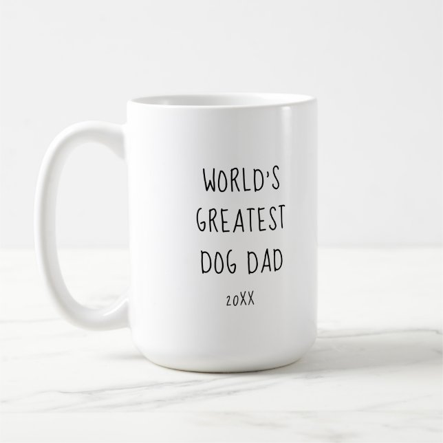 Merry Christmas Worlds Greatest Dog Dad photo name Coffee Mug (Left)