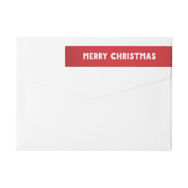 Merry Christmas Wraparound Return Address Labels (Back)