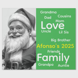 Merry Christmas Wrapping Family Love Santa  Paper