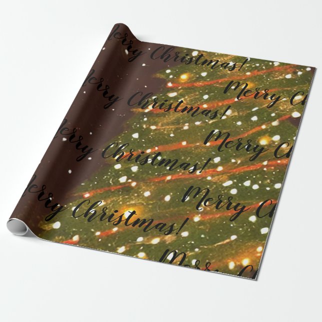 Merry Christmas Wrapping Paper (Unrolled)