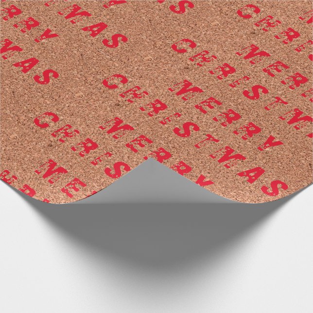 "Merry Christmas" Wrapping Paper (Corner)