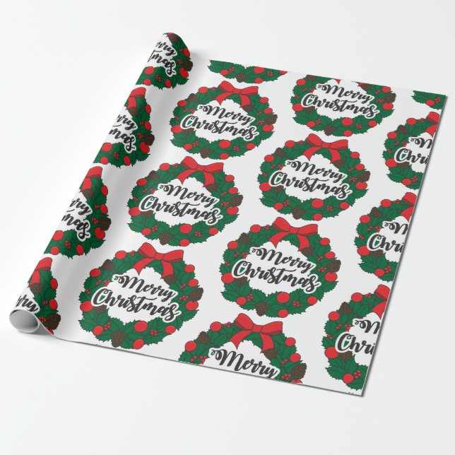 Merry Christmas Wrapping Paper (Unrolled)