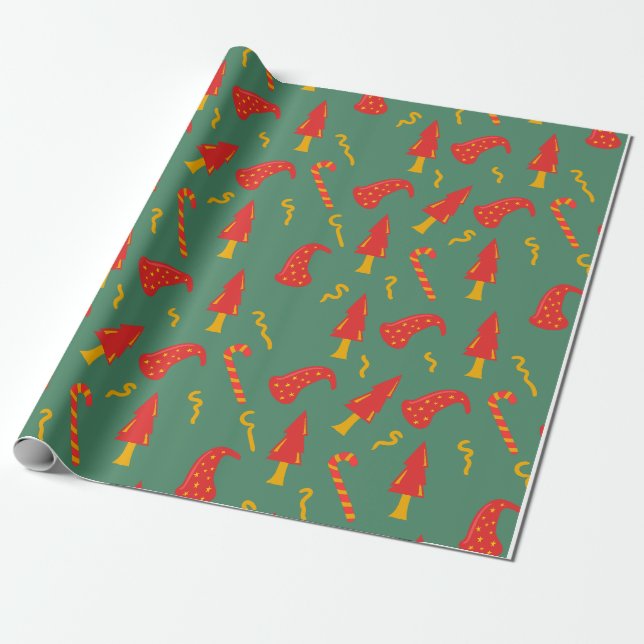 Merry Christmas Wrapping Paper (Unrolled)