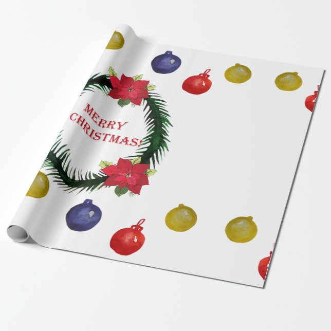 Merry Christmas Wrapping Paper (Unrolled)