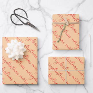 merry Christmas Wrapping Paper Sheet