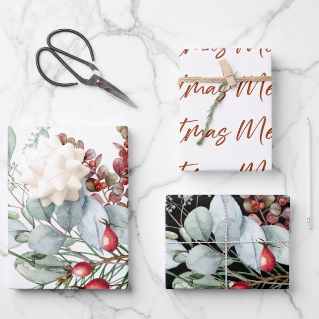 Merry Christmas  Wrapping Paper Sheets (Front)