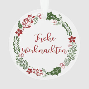 Merry Christmas Wreath allemand, Frohe Weihnachten