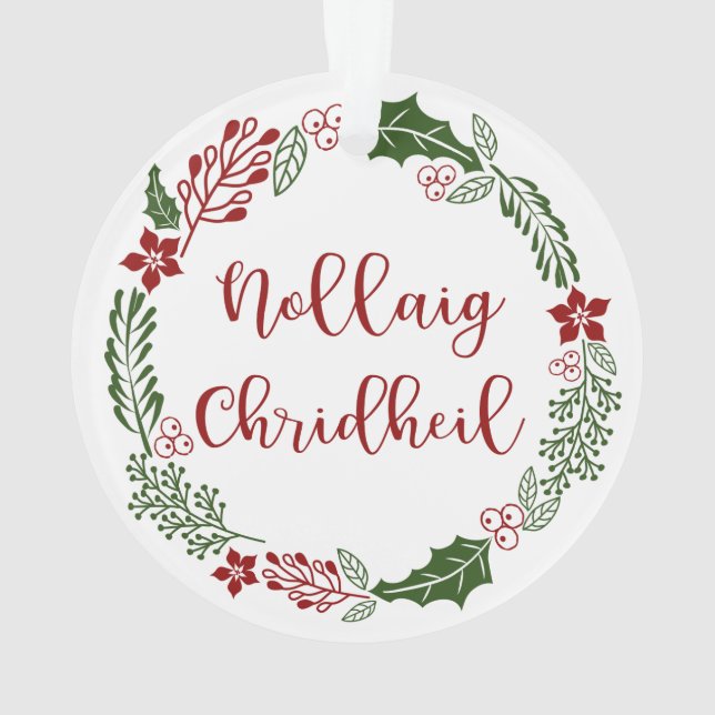 Merry Christmas Wreath écossais, Nollaig Chridheil (dos)
