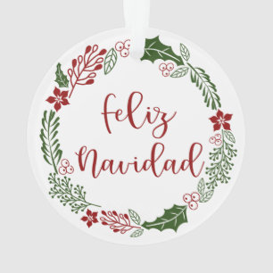 Merry Christmas Wreath espagnol, Feliz Navidad